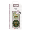 Bibs | Fopspeen T2 Latex Rond Sage/Hunter Green 6-18m 2-Pack