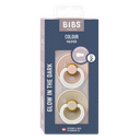 Bibs | Fopspeen T2 Glow Latex Rond Blush/Vanilla 6-18m 2-Pack