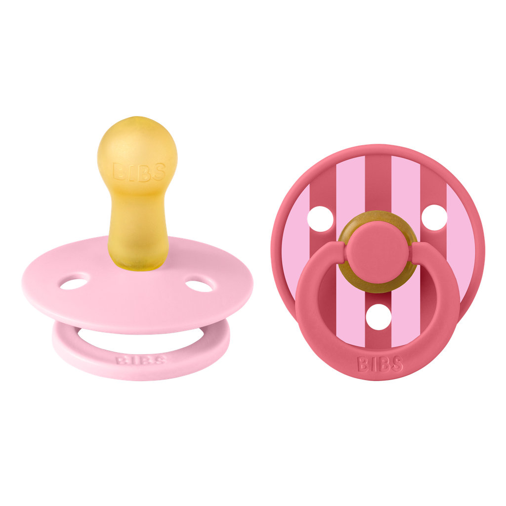 Bibs | Fopspeen T2 Studio Colour Block Baby Pink Coral Mix 6-18m 2-pack