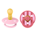 Bibs | Fopspeen T2 Studio Colour Block Baby Pink Coral Mix 6-18m 2-pack