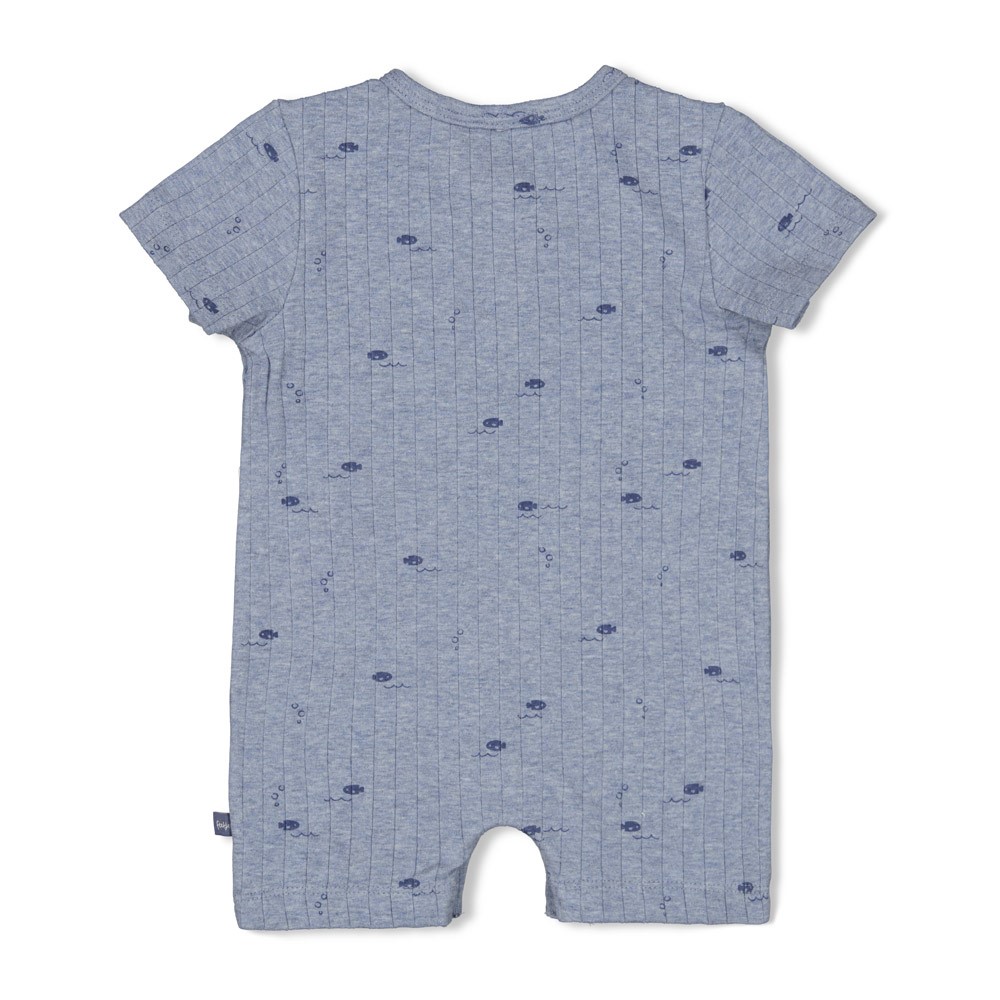 Feetje | Kruippak Boys Blue Ocean Blue Melange