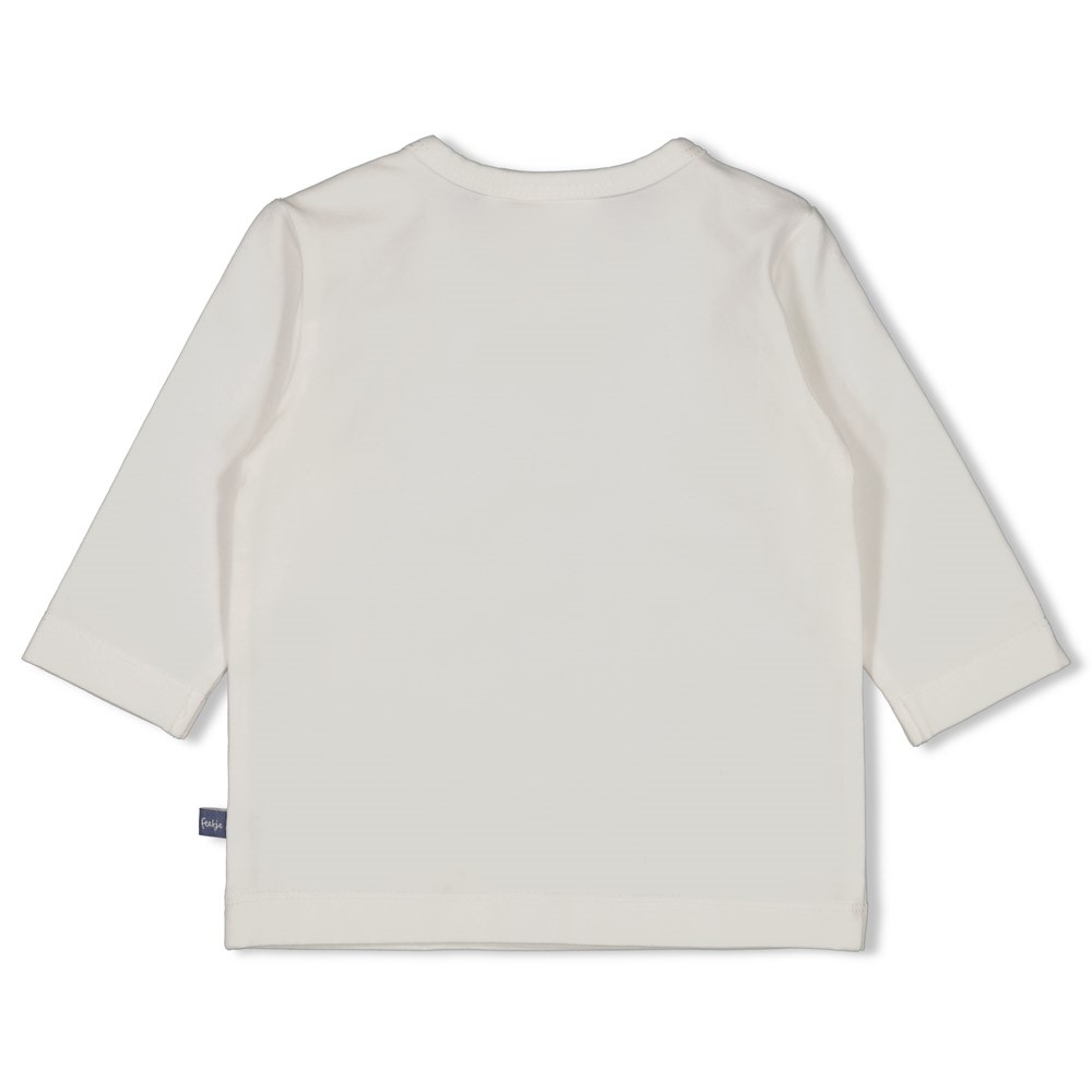 Feetje | T-shirt Boys Blue Ocean Longsleeve Off White