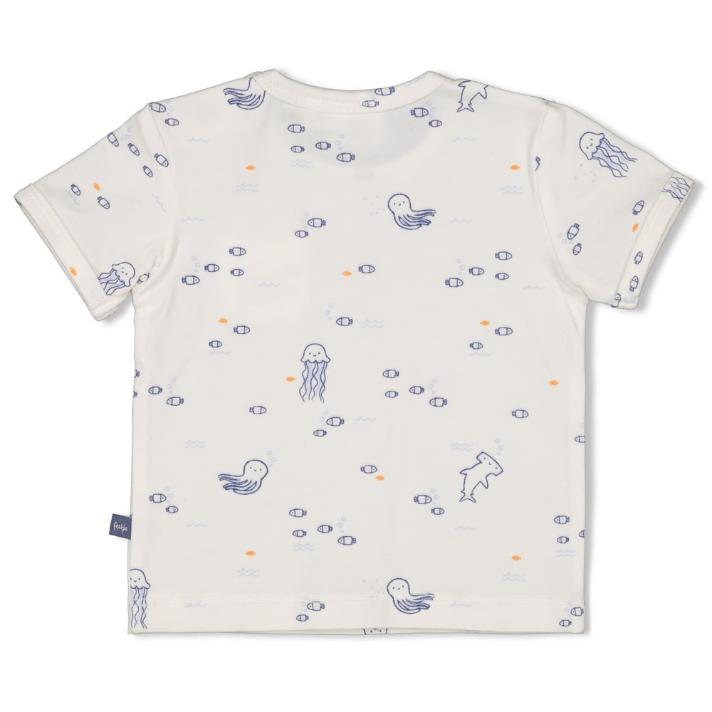 Feetje | T-shirt Boys Blue Ocean Off White