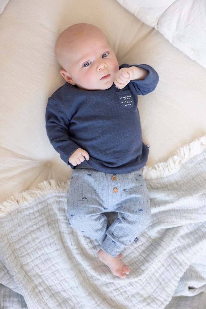 Feetje | Broek Boys Blue Ocean Blue Melange