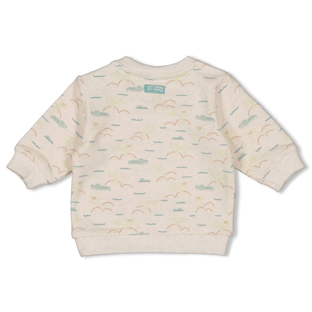 Feetje | Sweater Boys You Croc My World Off White Melange