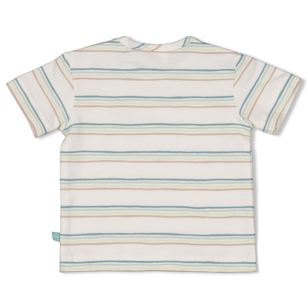 Feetje | T-shirt Boys You Croc My World Stripes Off White
