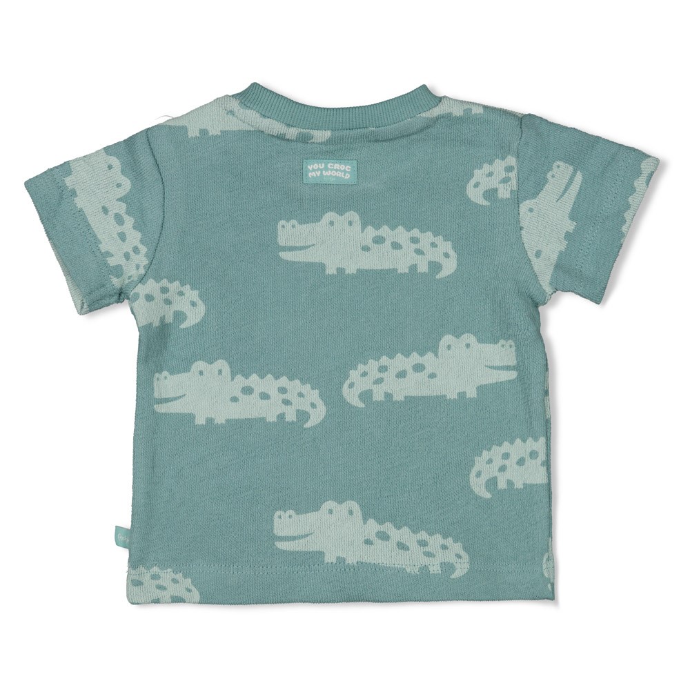 Feetje | T-shirt Boys You Croc My World Seagreen