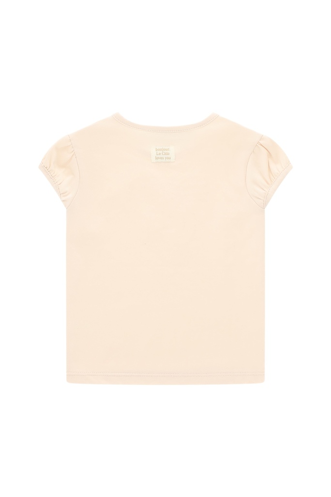 Le Chic | T-Shirt Girls Noki Pearly Bow Sands of Time 