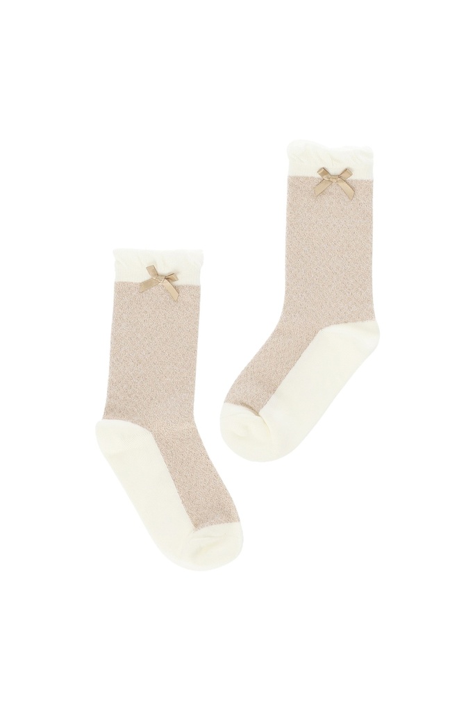 Le Chic | Kousen Girls Rhondy Glitter Gold/Pearl  