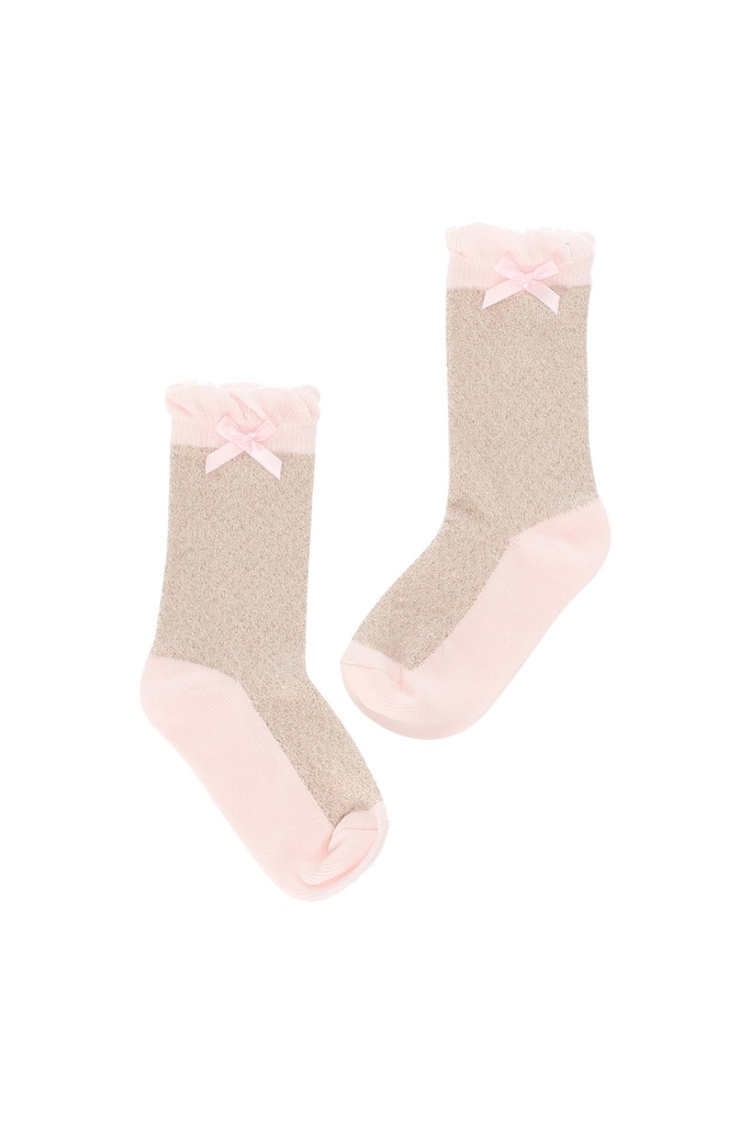 Le Chic | Kousen Girls Rhondy Glitter Gold/Pink