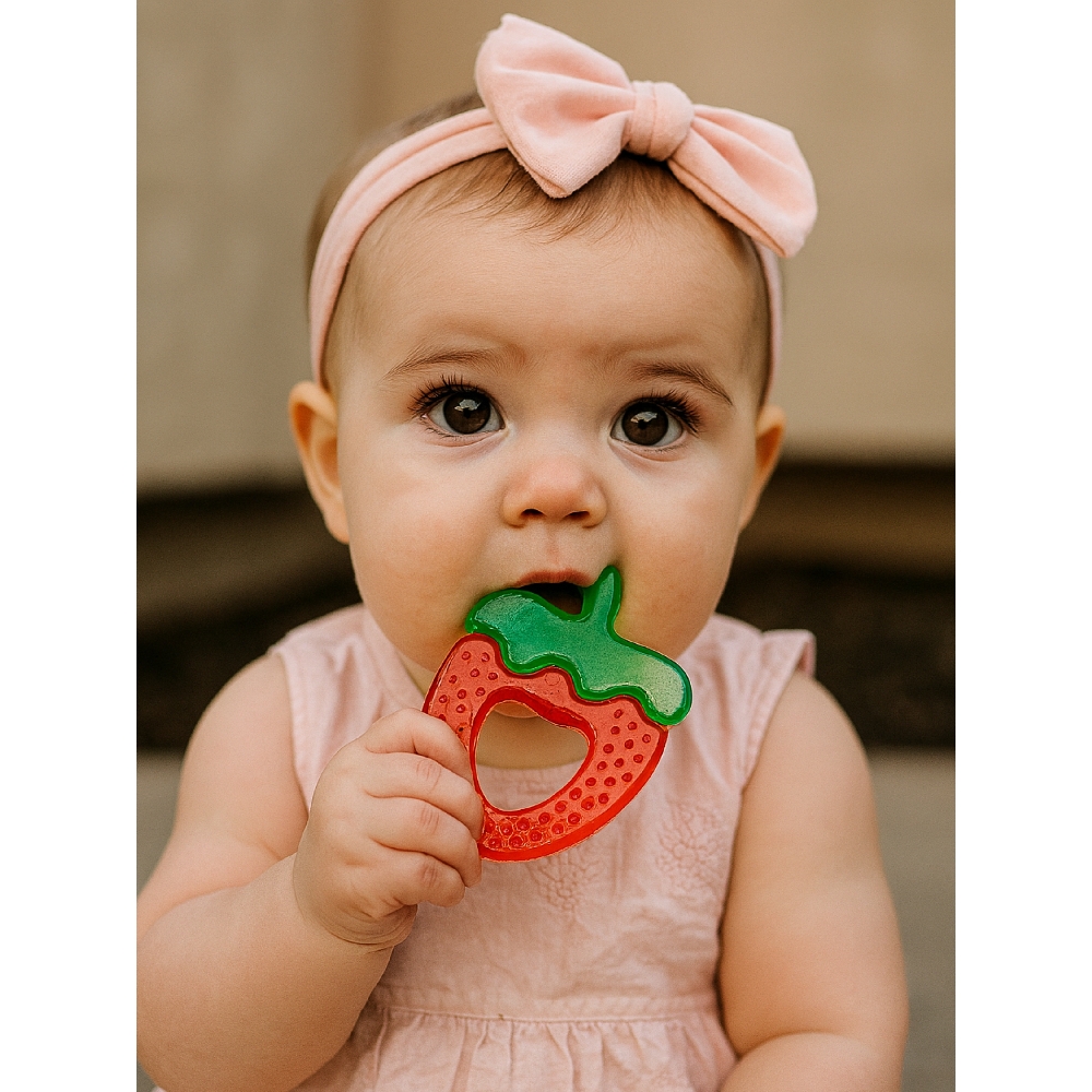 Bo Jungle | Bijtring Koelbijtring Strawberry 2-pack