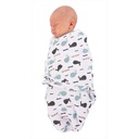 Bo Jungle | Inbakeren B-Wraps Blue Whale Katoen 0-4M 60cm 3-6,4 kg Small