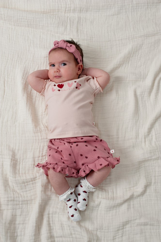 Feetje | Short Girls Ladybug Pink