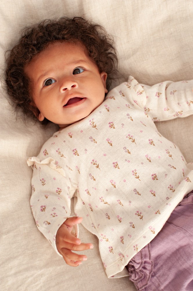 Feetje | T-shirt Girls Flower Ranch Longsleeve Off White