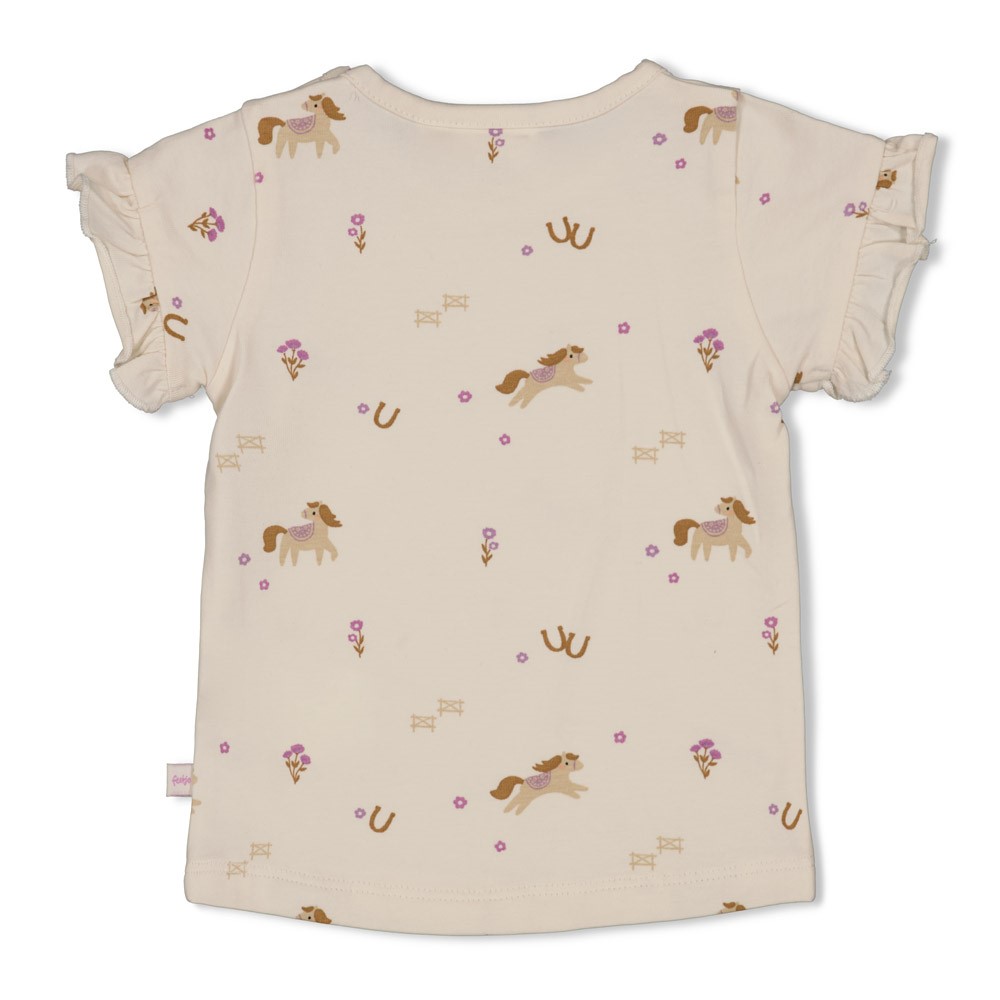 Feetje | T-shirt Girls Flower Ranch Off White