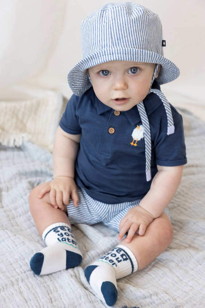 Feetje | Zonnehoed Boys Seaside Happiness Chambray