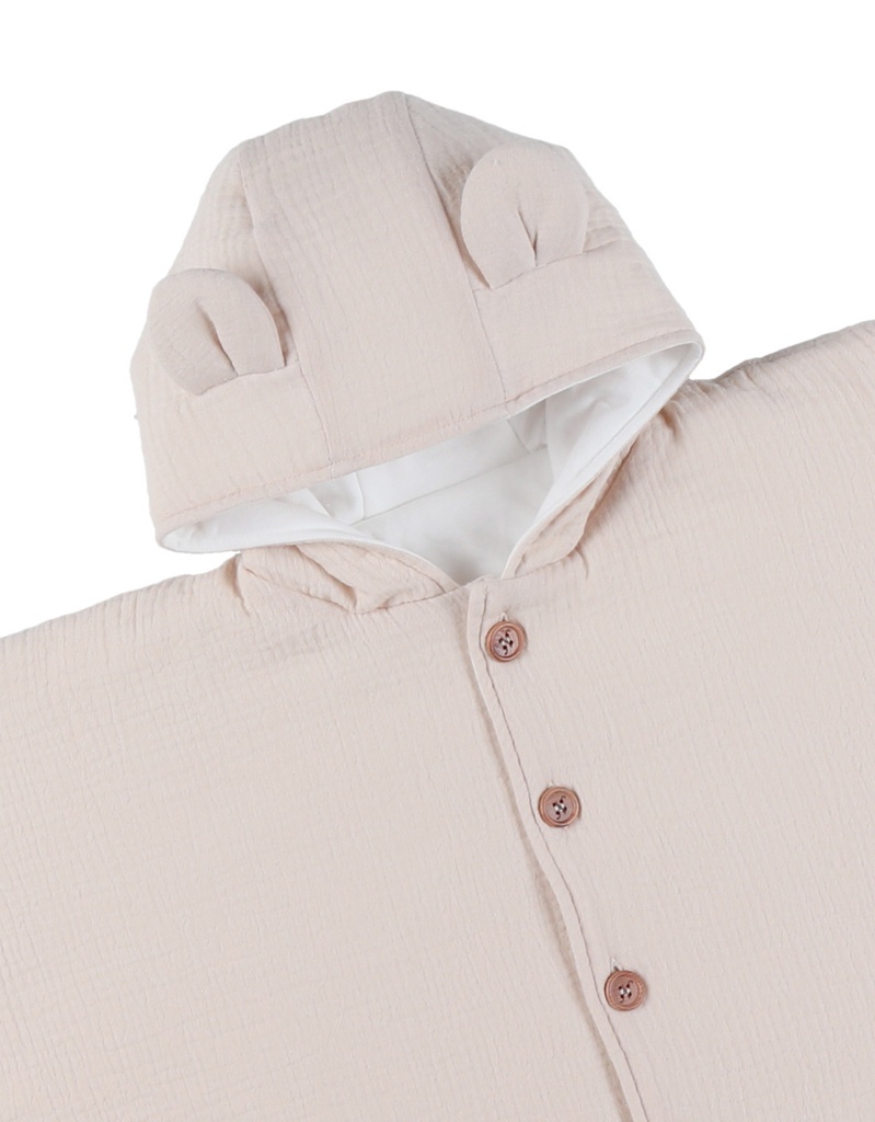 Noukies | Poncho Mousseline Bio Beige