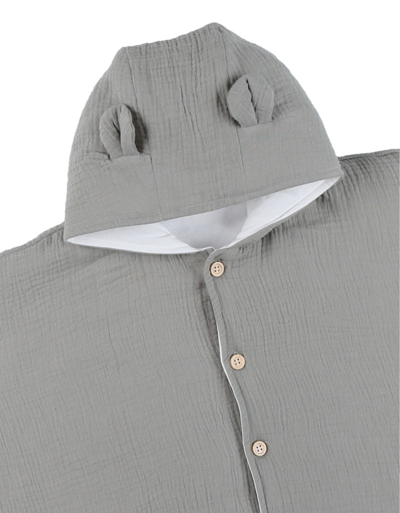 Noukies | Poncho Mousseline Bio Kaki