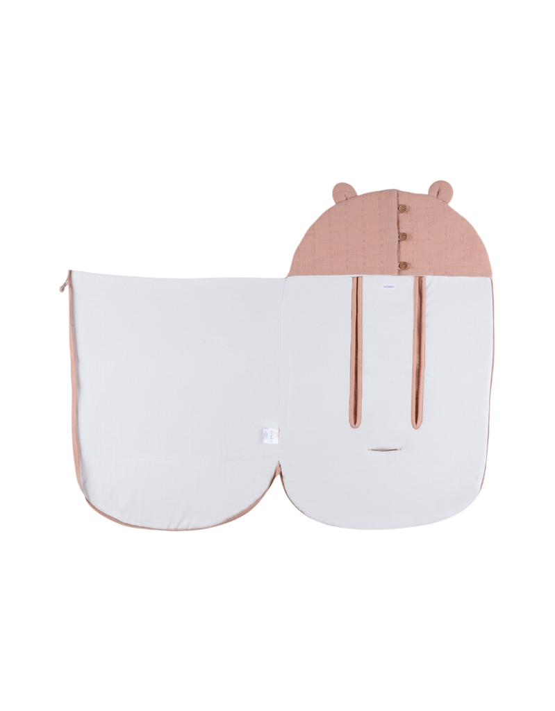 Noukies | Voetenzak Vintage Flowers Mousseline Bio