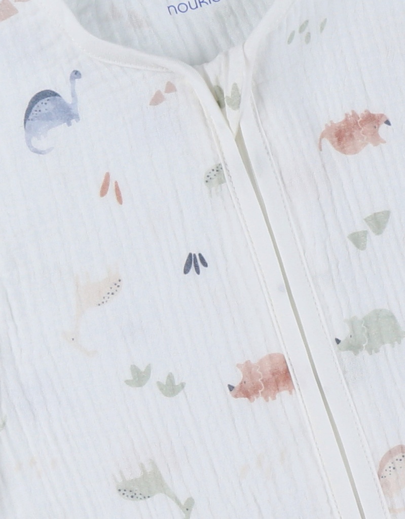 Noukies | Slaapzak Dino Mousseline Bio 1.0TOG 100cm