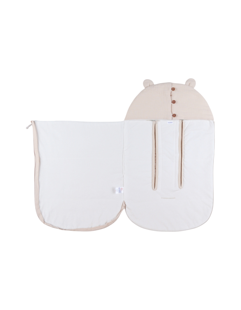 Noukies | Voetenzak Mousseline Bio Beige