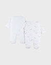 Noukies | Pyjama Zebra Velours Wit 2-pack