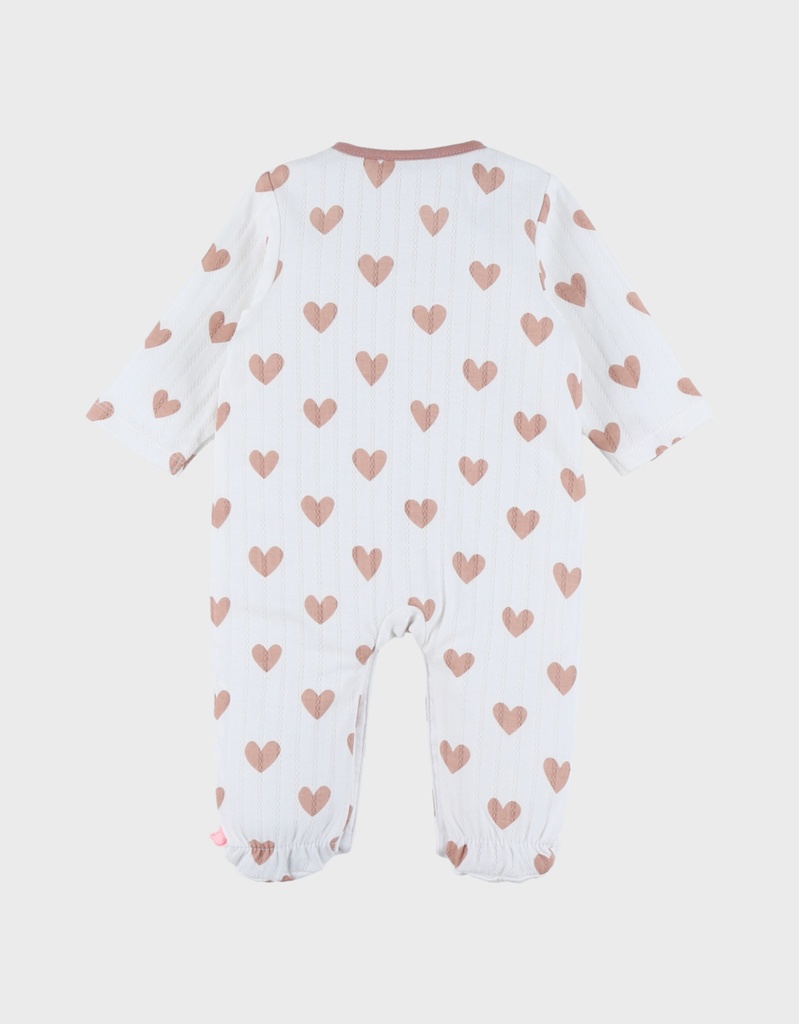 Noukies | Pyjama Hart Jersey Wit