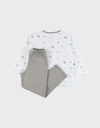 Noukies | Pyjama Fluffie Jersey Grey 2-delig