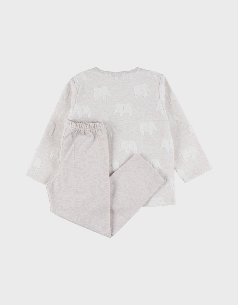Noukies | Pyjama Wild Jungle Jersey Grijs 2-delig