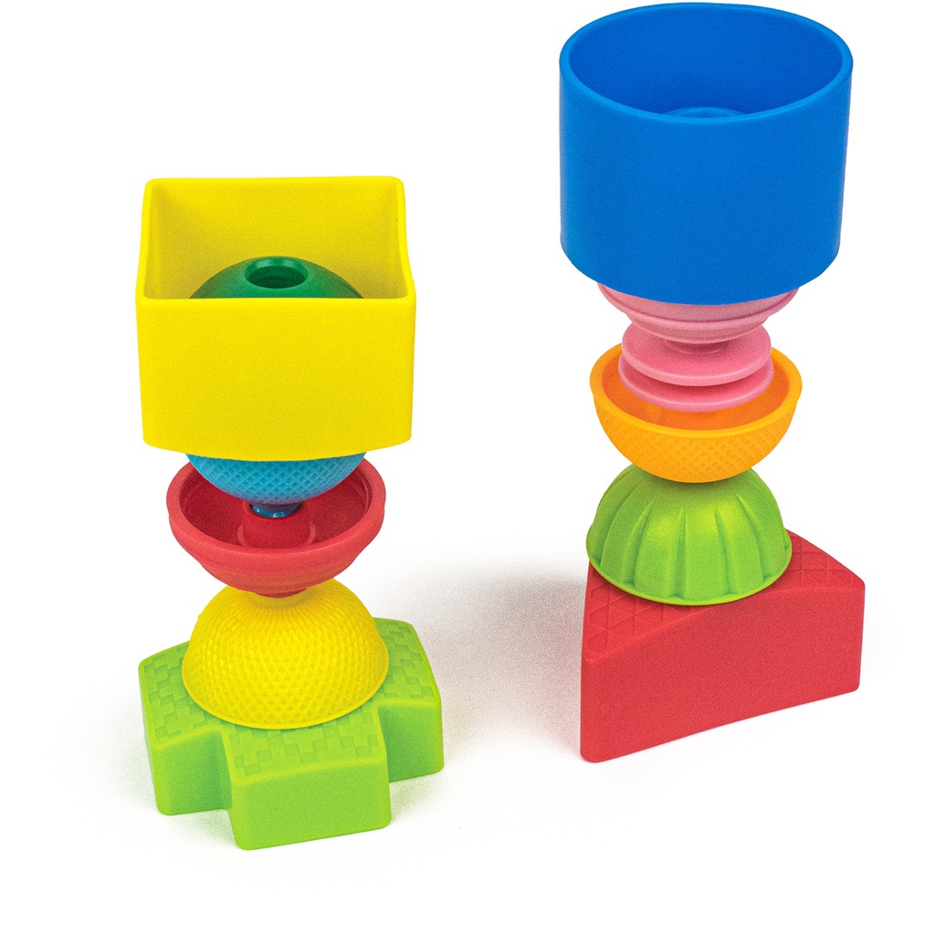 Lalaboom | Educatief Speelgoed Vormen en Kralen 12pcs