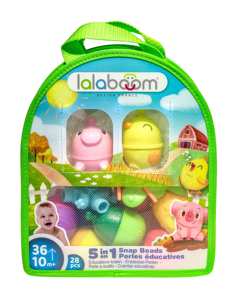 Lalaboom | Educatief Speelgoed Boerderij Kralen 28pcs