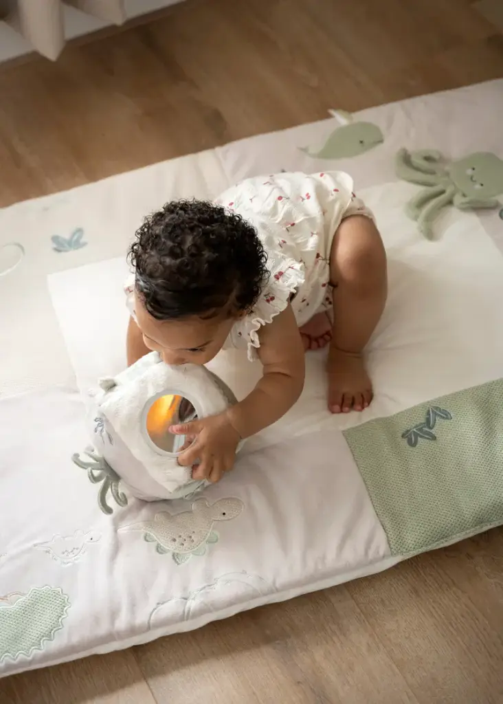 Baby's Only | Activiteitenkubus Animals Laurel Green/Warm Linnen