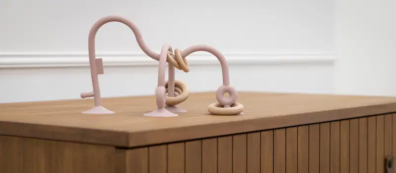 Baby's Only | Speelgoed vr Eetstoel Kralenspiraal Oud Roze