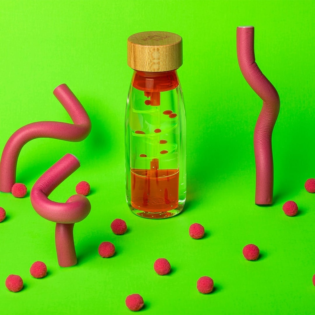 Petit Boum | Sensorisch Speelgoed Fles Spiraal Roze