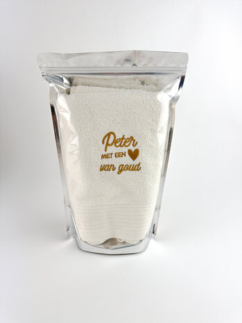 Minimou | Handdoek Meter Met Een Hart Van Goud