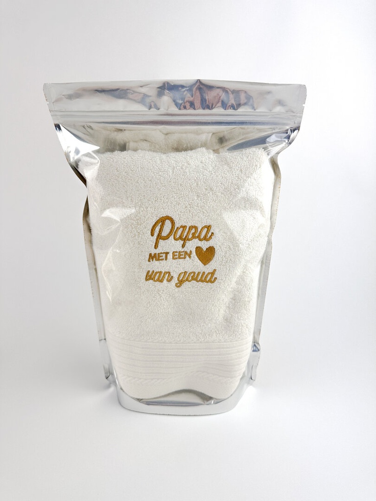 Minimou | Handdoek Papa Met Een Hart Van Goud