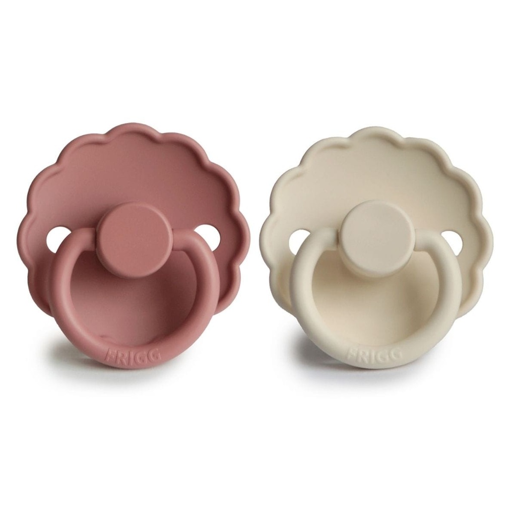 Frigg | Fopspeen Daisy Cream/Powder Blush Siliconen Speen Ortho/Physio T1 0-6m 2-pack