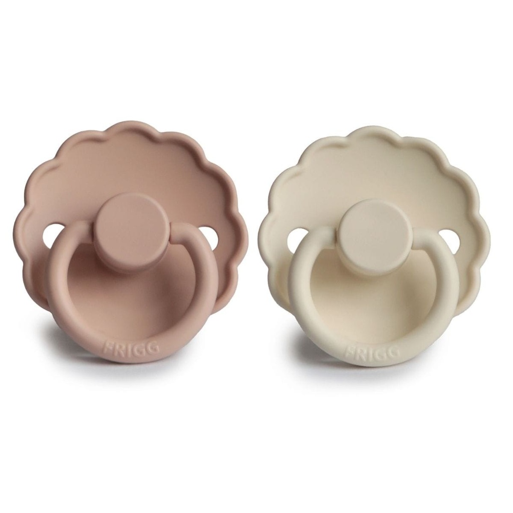 Frigg | Fopspeen Daisy Ortho/Physio Siliconen Speen Blush/Cream T1 0-6M 2-pack