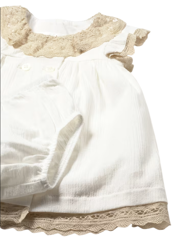 Mayoral | Jurk Girls Layette Cream 2-delig