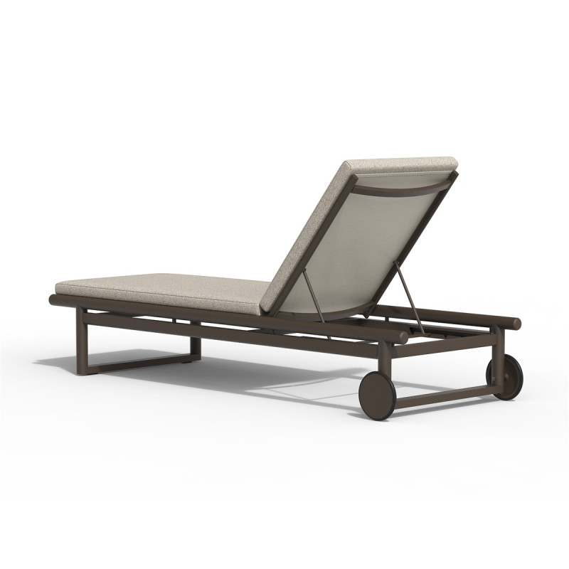 Tierra | Ligbed Oasis Sun Lounger Aluminium Chocolat 