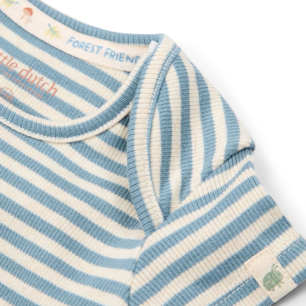 Little Dutch | Body Boys Forest Friends Stripes Stone Blue
