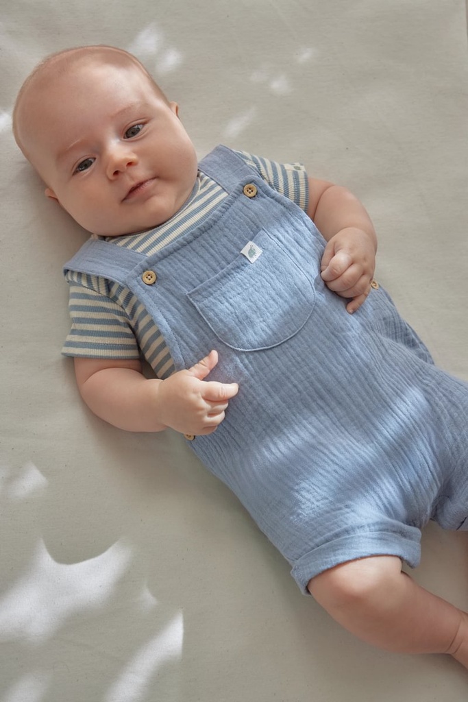 Little Dutch | Body Boys Forest Friends Stripes Stone Blue