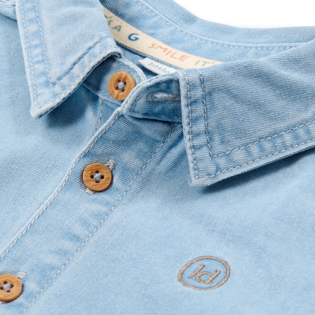 Little Dutch | Hemd Boys Longsleeve Denim Blue