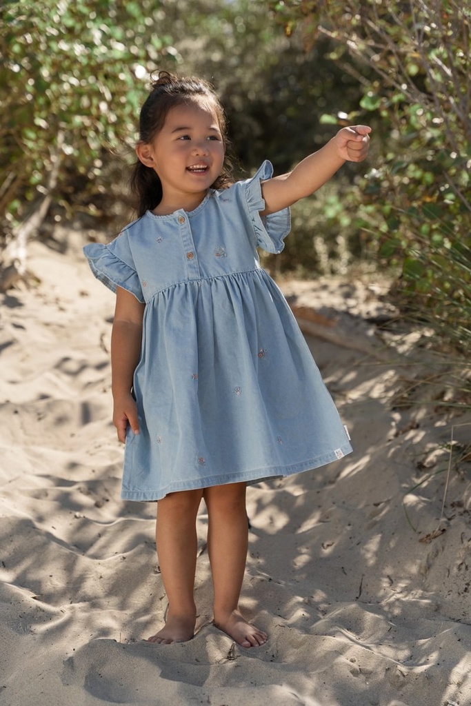 Little Dutch | Jurk Girls Denim Blue