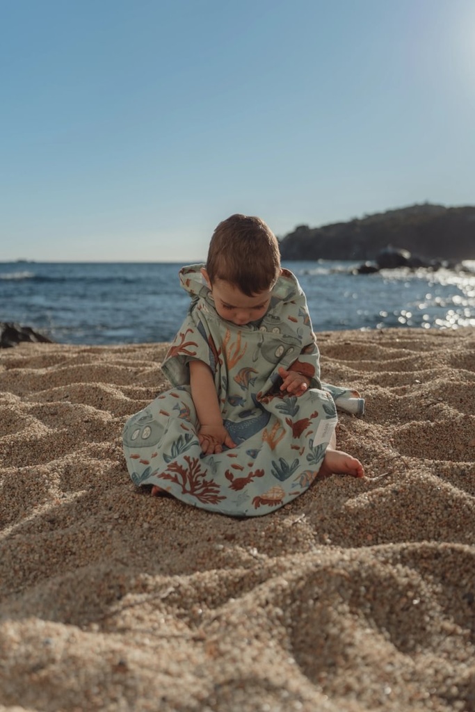 Little Dutch | Poncho Boys Ocean World Multicolor One Size