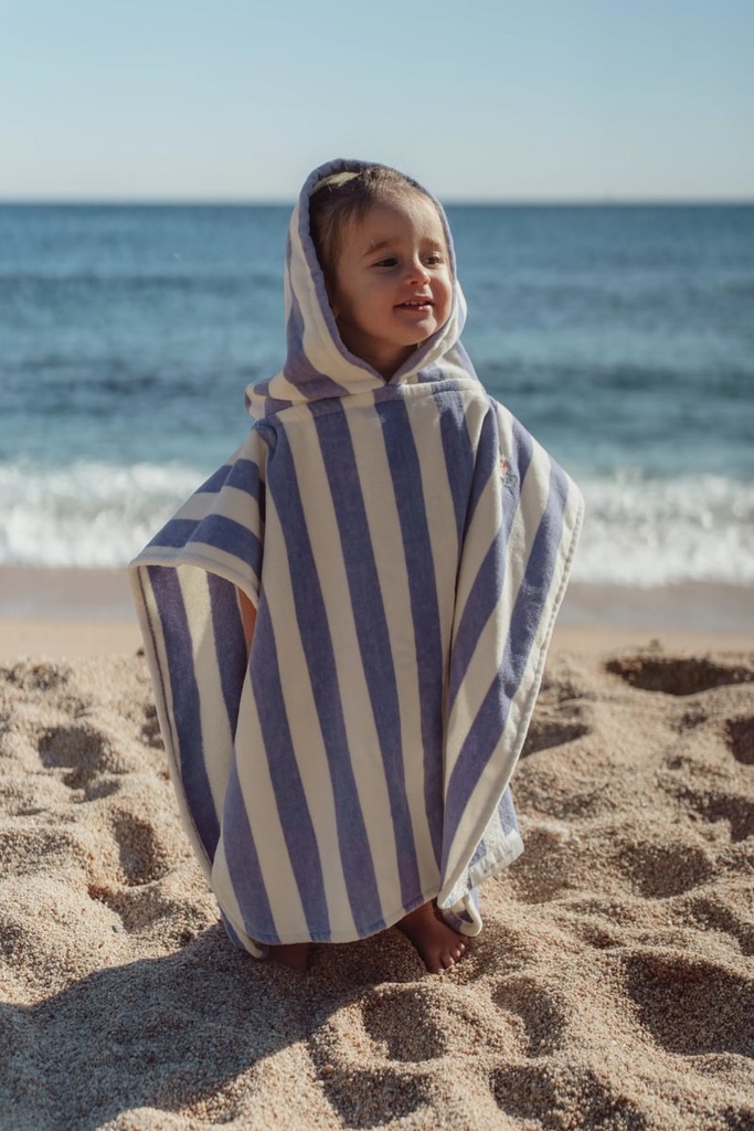 Little Dutch | Poncho Girls Dreamy Purple Stripe One Size