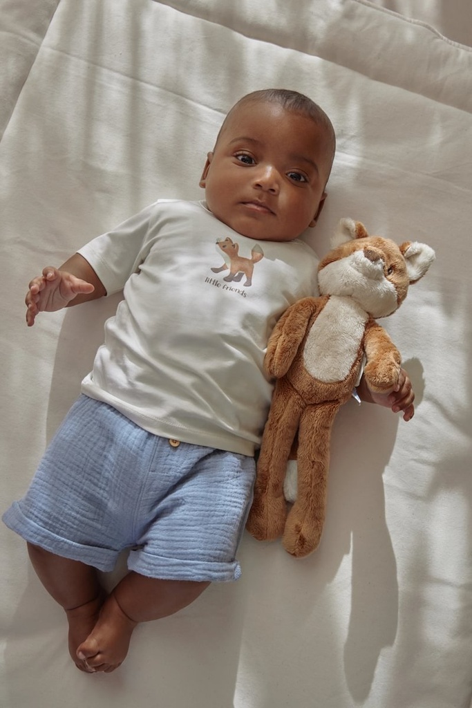 Little Dutch | Short Boys Forest Friends Stone Blue