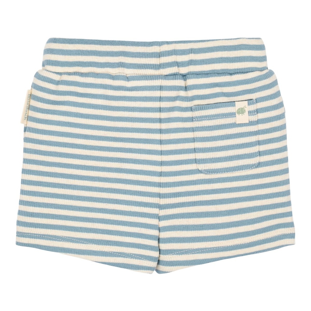 Little Dutch | Short Boys Forest Friends Stripes Stone Blue