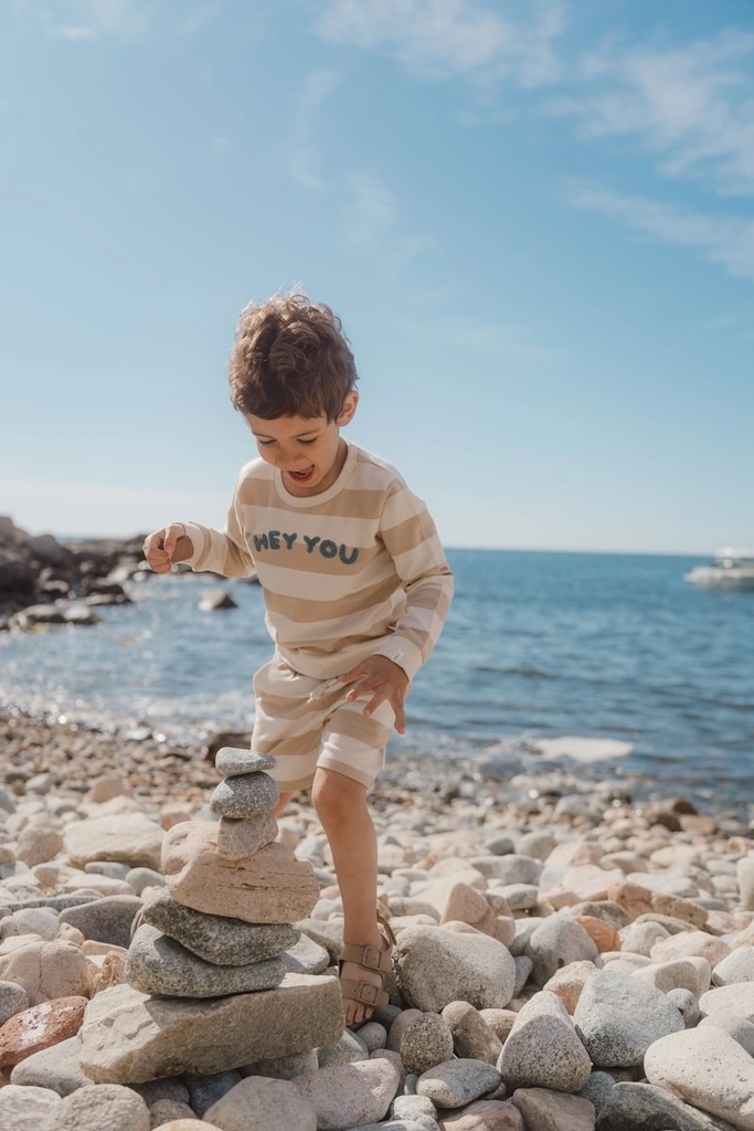 Little Dutch | Short Boys Stripes Biscuit