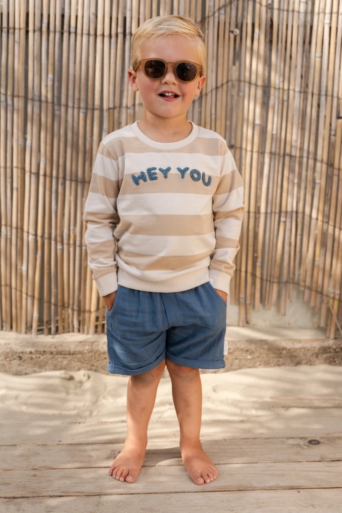 Little Dutch | Sweater Boys Stripes Biscuit